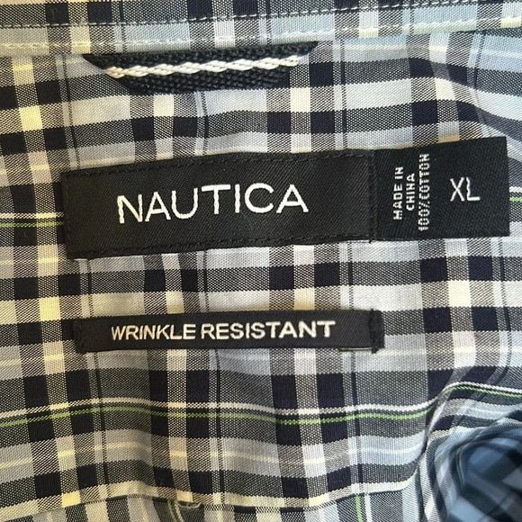 Nautica Men's Blue Plaid Shirt - Picture 2 of 5